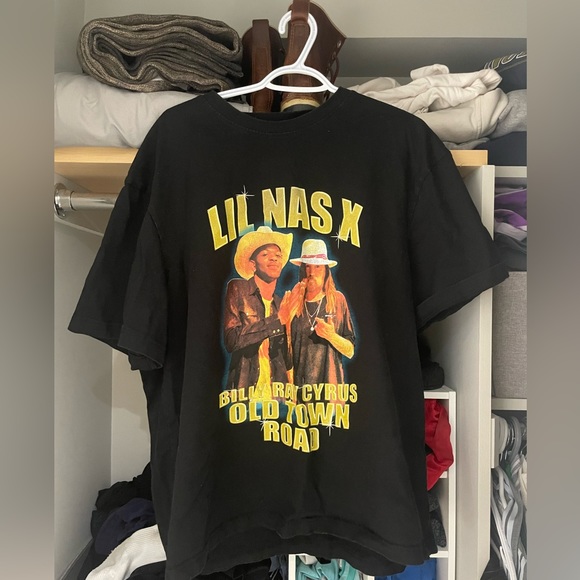 Lil Nas X Billy Ray Cyrus - Old Town Road Single Release T-shirt Large - Picture 1 of 1